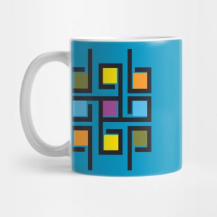 Square decorative color corporate identity design element. Mug